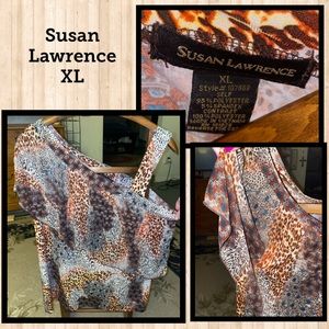 Susan Lawrence One Shoulder Top XL